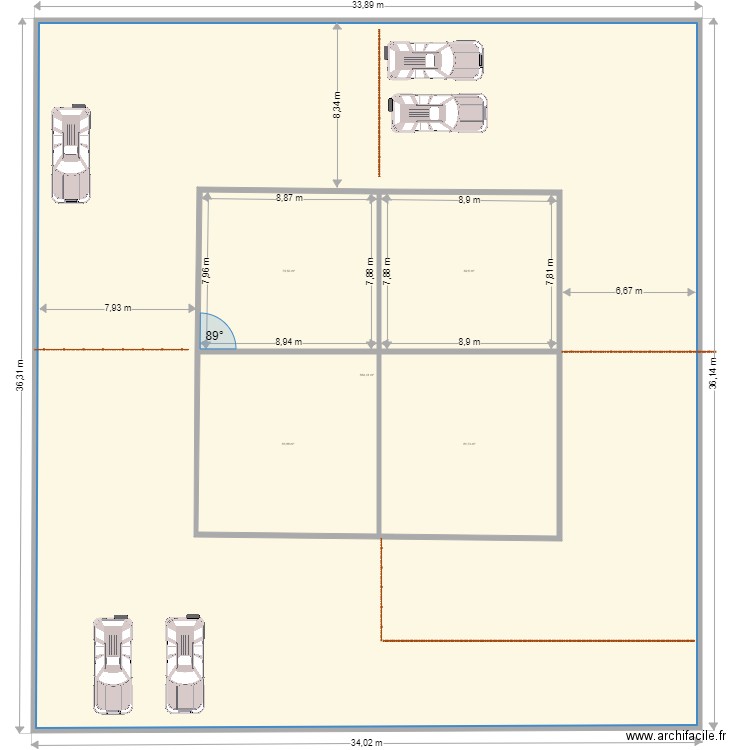 Carré 1. Plan de 0 pièce et 0 m2