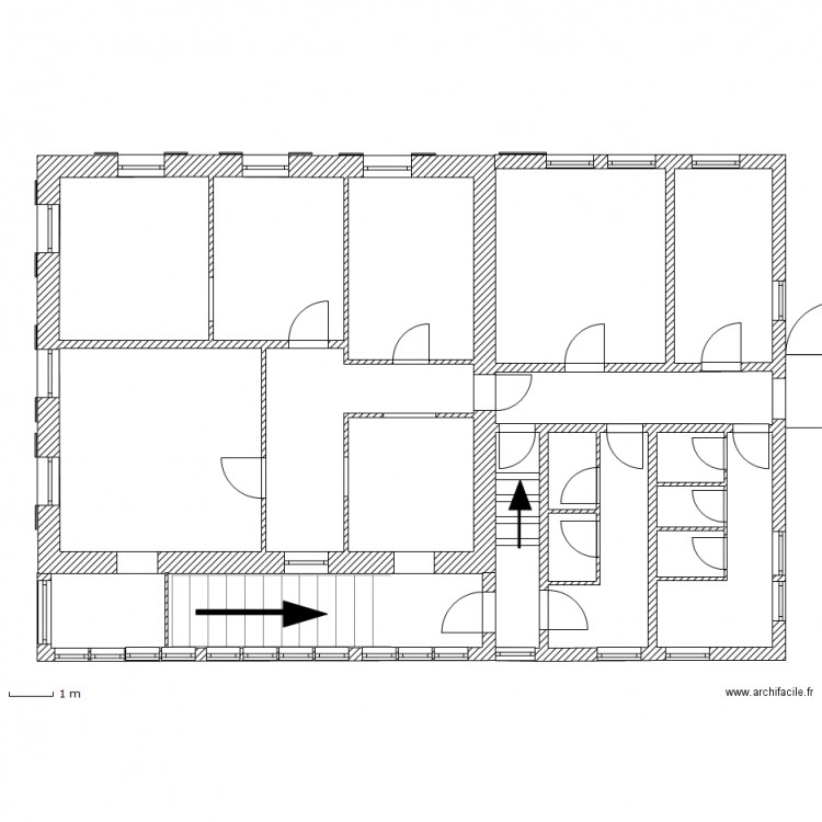 1er étage modifié. Plan de 0 pièce et 0 m2