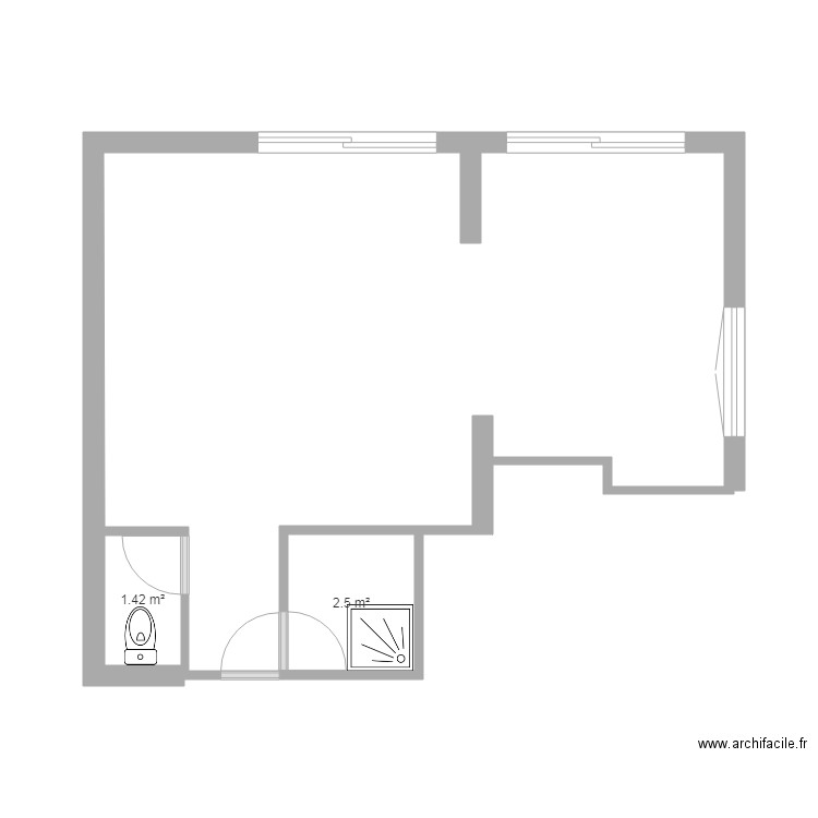 Studio A. Plan de 0 pièce et 0 m2