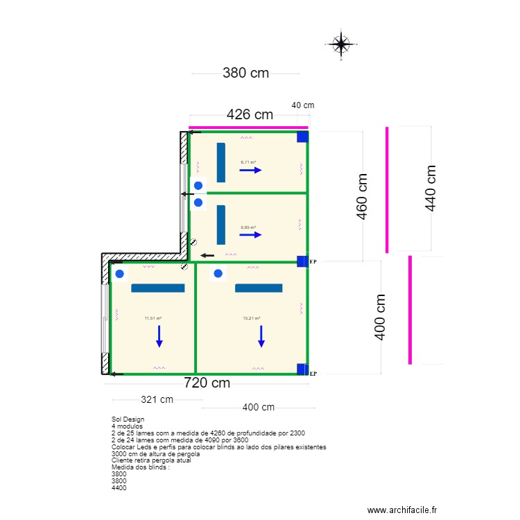 Richard Kuras. Plan de 4 pièces et 45 m2