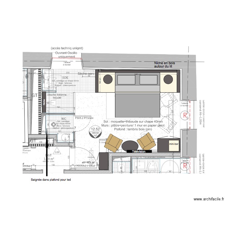 bed 5. Plan de 0 pièce et 0 m2