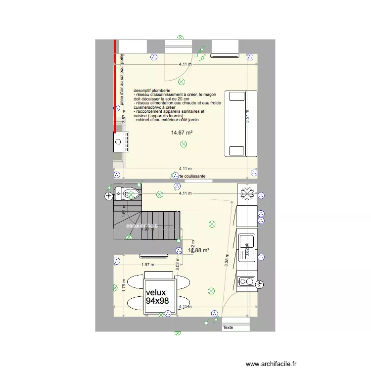 plomberie. Plan de 