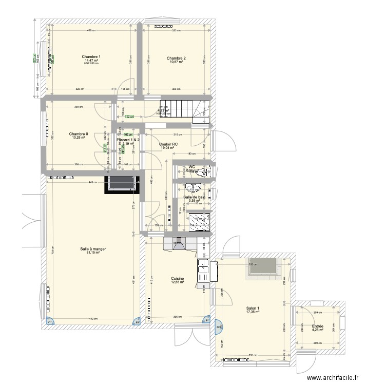 MAISON. Plan de 0 pièce et 0 m2