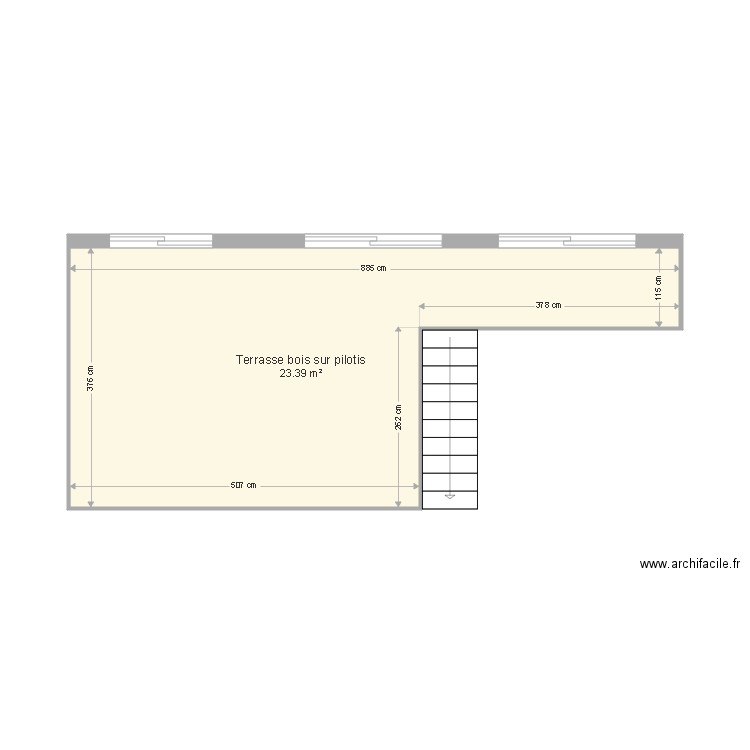 Terrasse bois Vandeplanque. Plan de 0 pièce et 0 m2