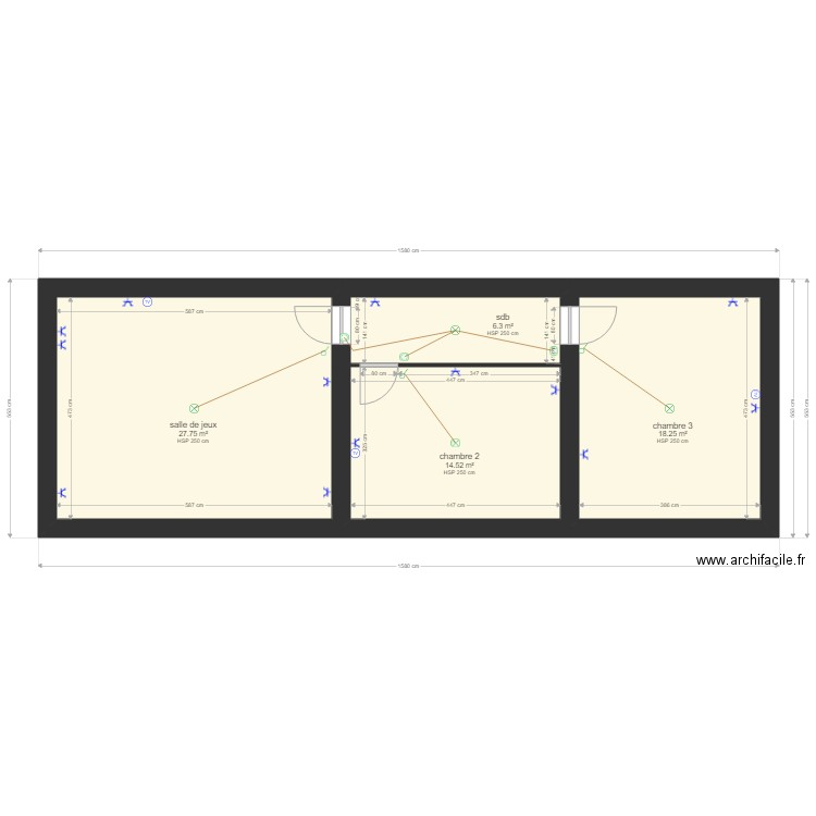 cp etage. Plan de 0 pièce et 0 m2