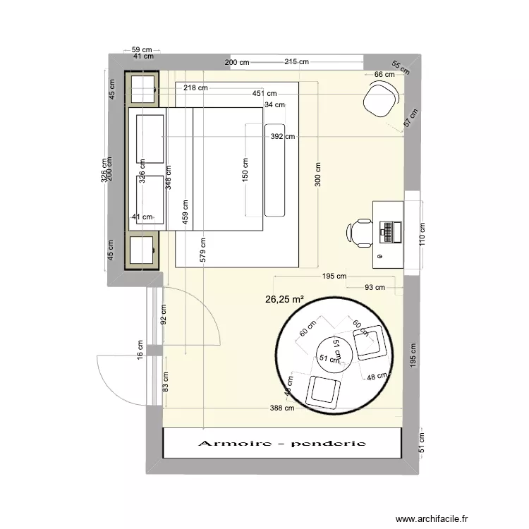 Bedroom. Plan de 