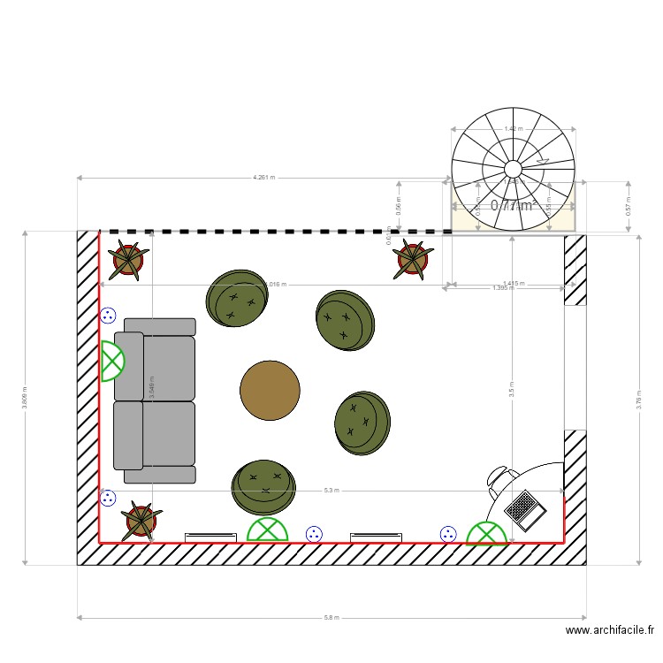 SALLE DE REPOS. Plan de 0 pièce et 0 m2