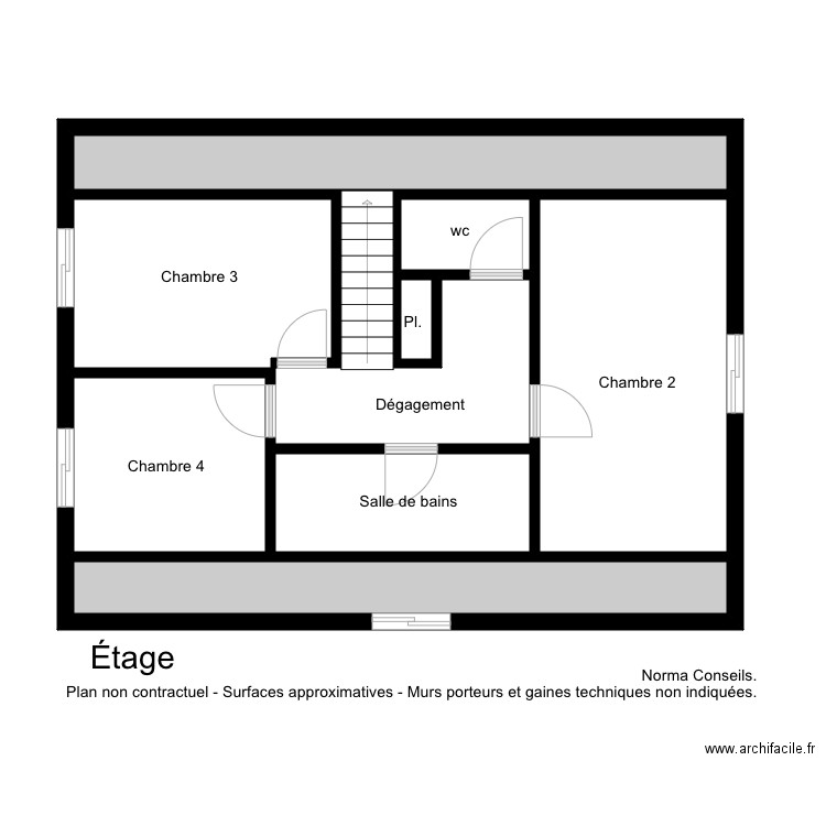 Plan GUILAINE étage. Plan de 0 pièce et 0 m2