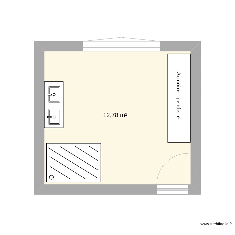 salle de bain maison n1. Plan de 0 pièce et 0 m2
