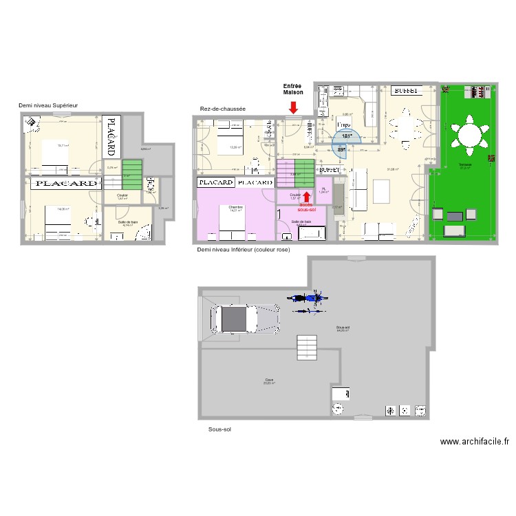 ROUSSEAU Champenoux. Plan de 23 pièces et 251 m2