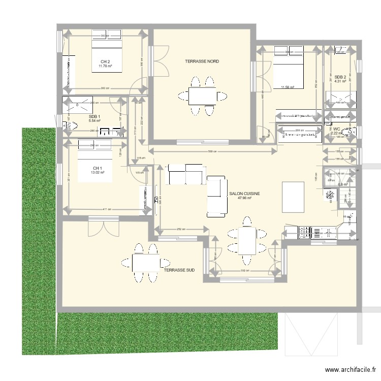 CHALET JEFF 2. Plan de 0 pièce et 0 m2