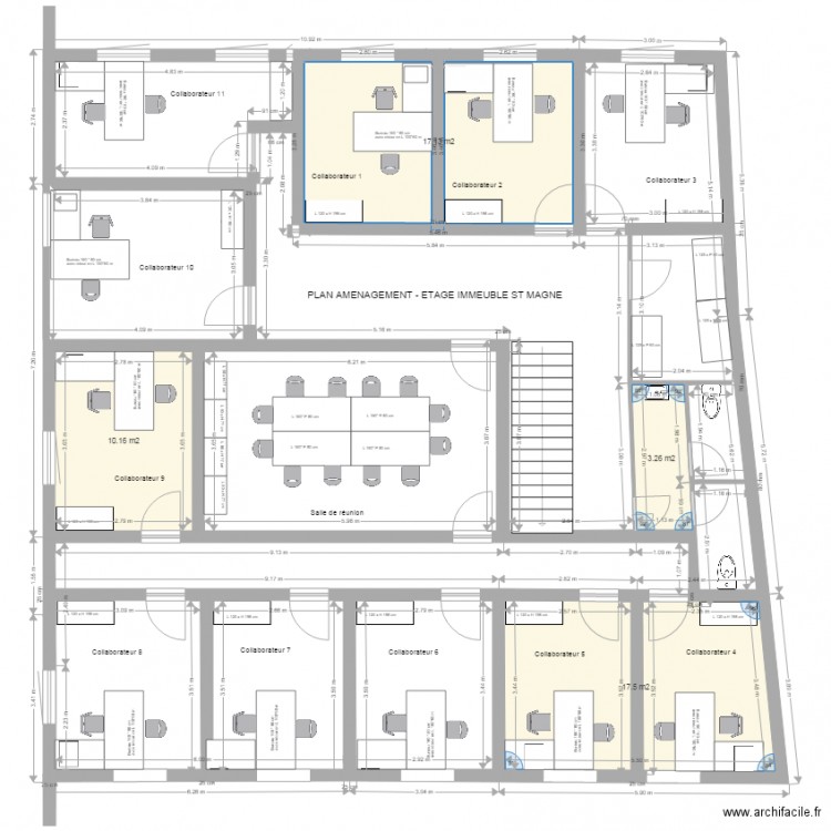 Immeuble st Magne étage . Plan de 0 pièce et 0 m2