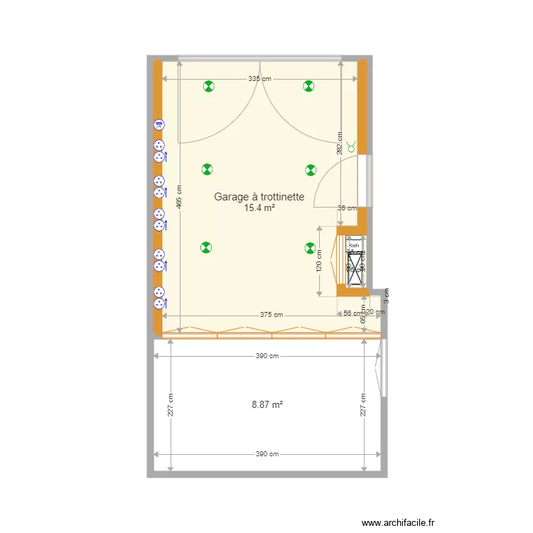 TROTINE CHAMP. Plan de 