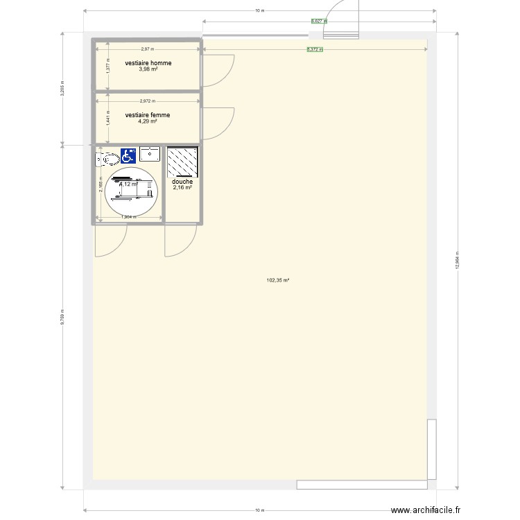 LOCAL SALLE DE SPORT. Plan de 0 pièce et 0 m2