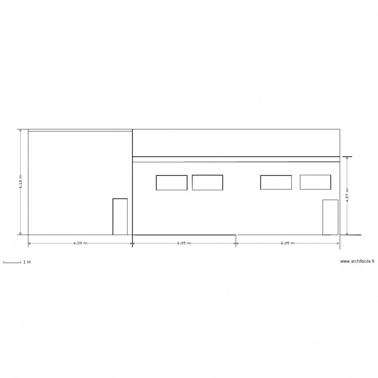 facade sud  exist. Plan de 0 pièce et 0 m2