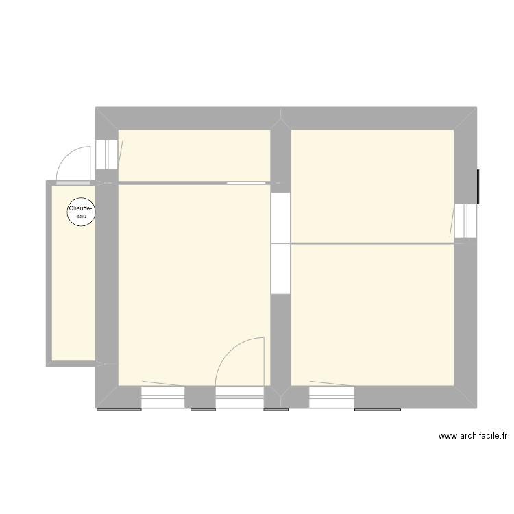 CORRMARIE. Plan de 5 pièces et 38 m2