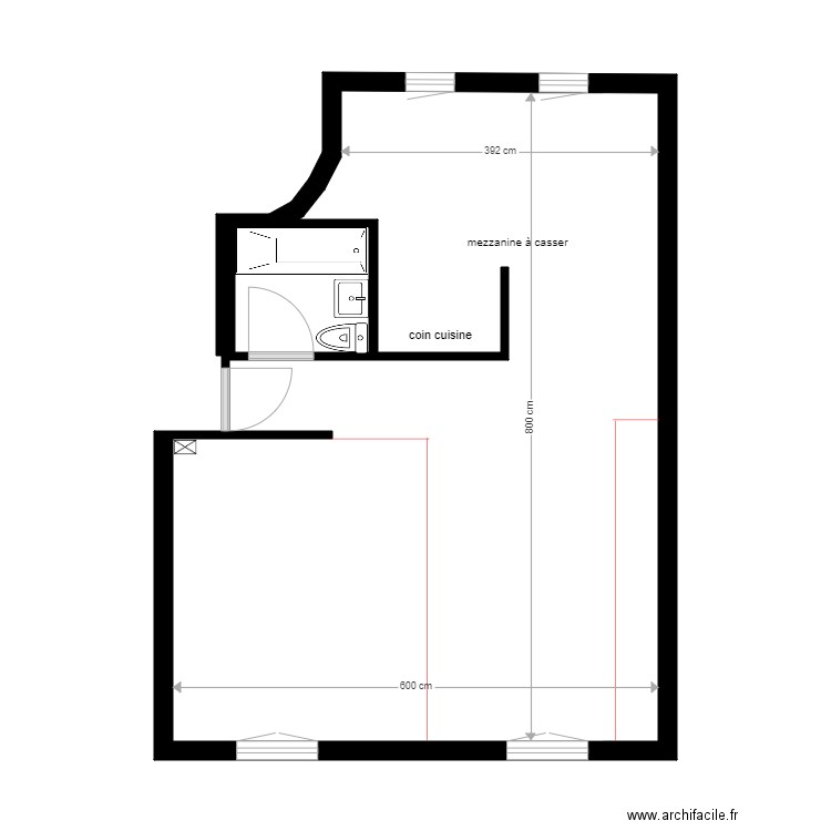  monge existant. Plan de 0 pièce et 0 m2