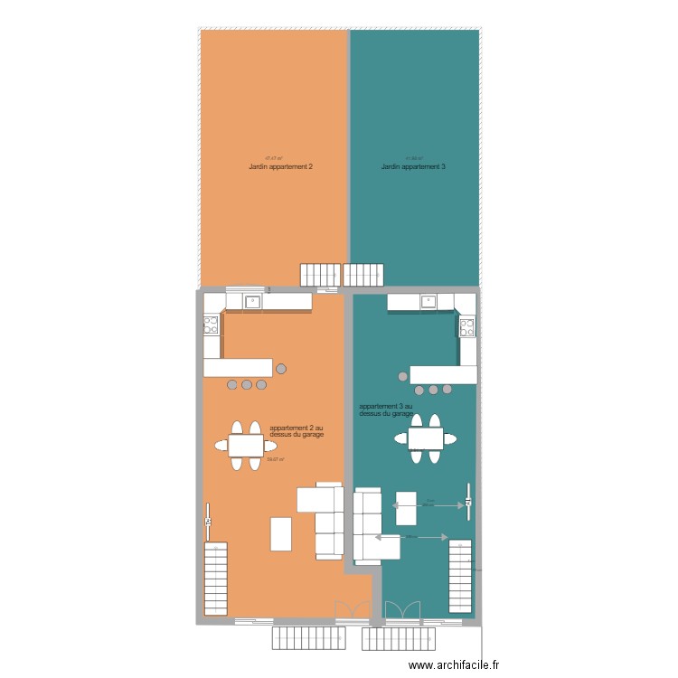 plan appartes rez de chausse etienne. Plan de 0 pièce et 0 m2