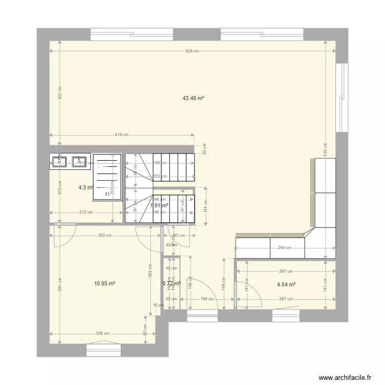 BERTRAND U RDC. Plan de 