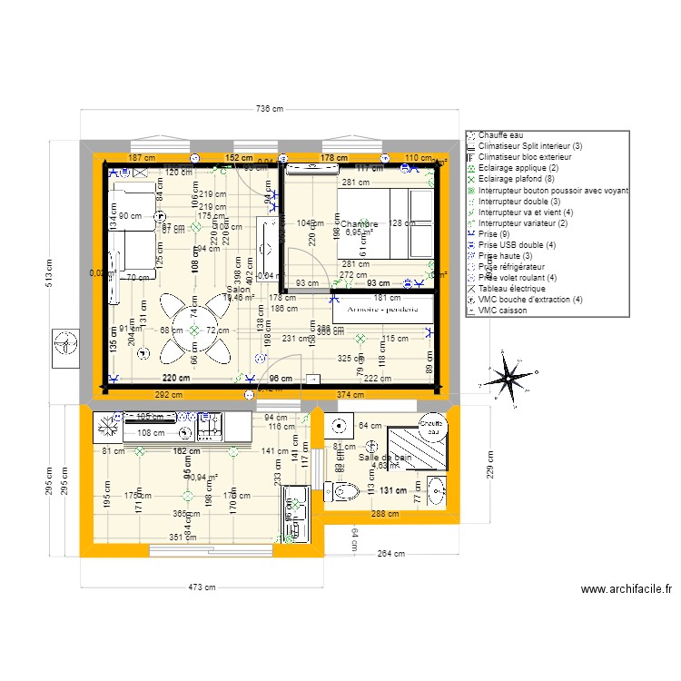 plan elec v6. Plan de 0 pièce et 0 m2
