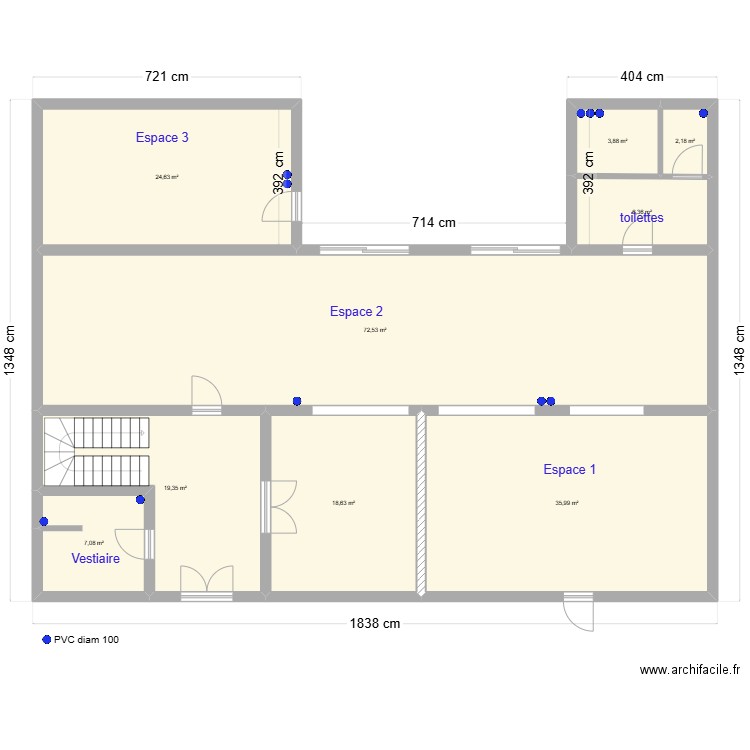 Fresnes. Plan de 9 pièces et 191 m2