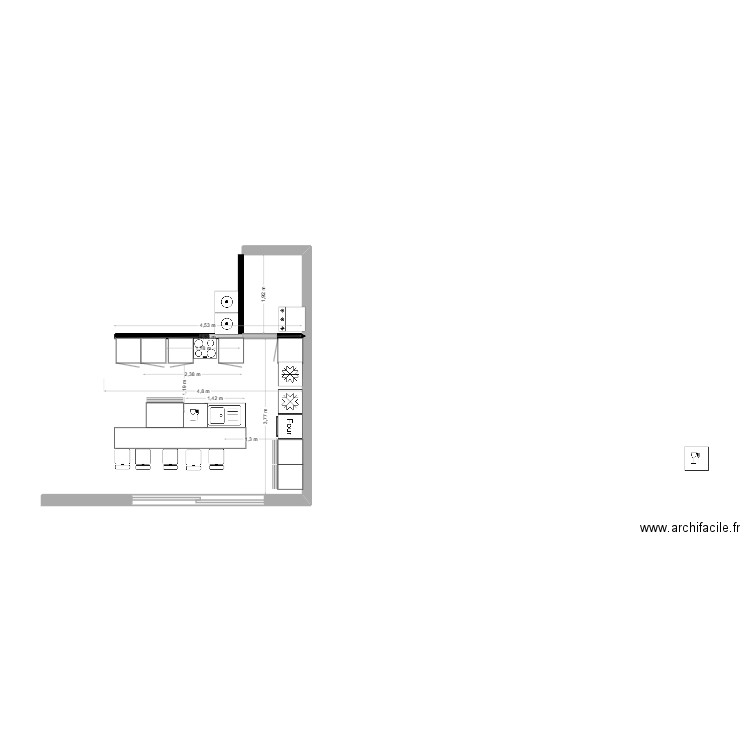 cuisine mazurier 08 11. Plan de 0 pièce et 0 m2