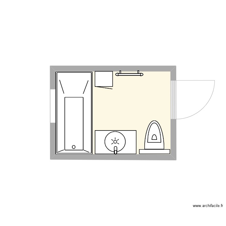 Projet Kinet 1. Plan de 1 pièce et 3 m2