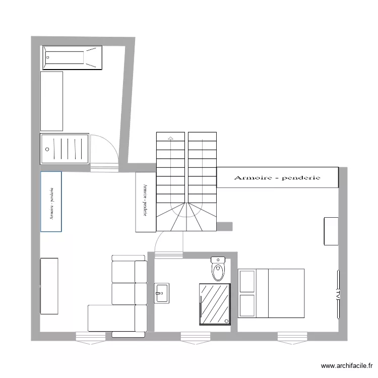 salon sejour. Plan de 