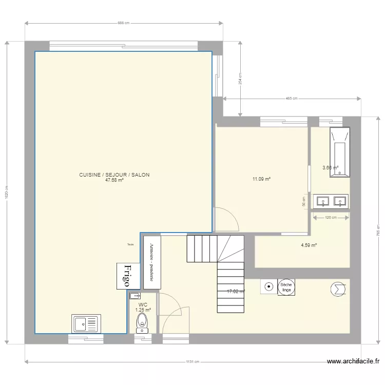 TENTATIVE RDC sans garage. Plan de 