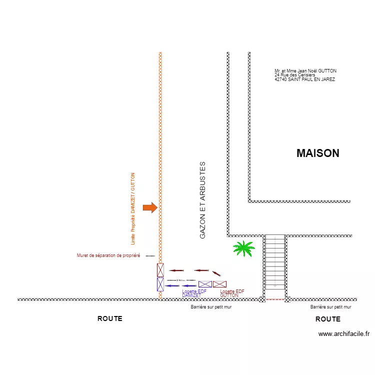 DEMANDE DE DEPLACEMENT LOGETTES EDF. Plan de DEMANDE DE DEPLACEMENT LOGETTES EDF. Plan de