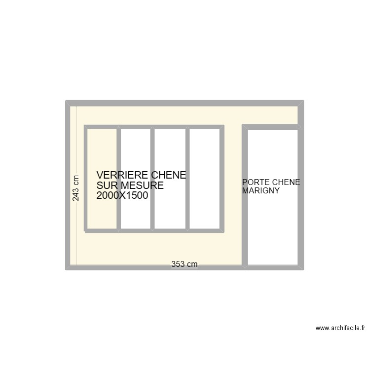 PIERRE. Plan de 5 pièces et 10 m2