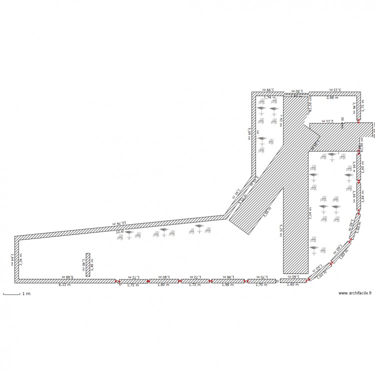 terrasse gargouille. Plan de 0 pièce et 0 m2