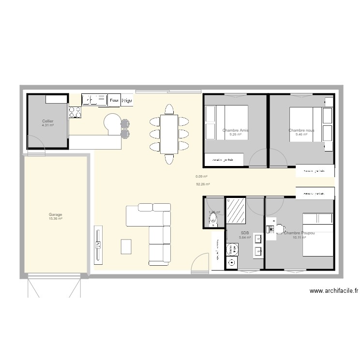 notre maison. Plan de 0 pièce et 0 m2