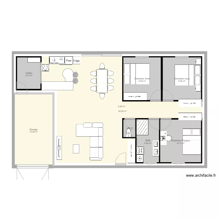 notre maison. Plan de 