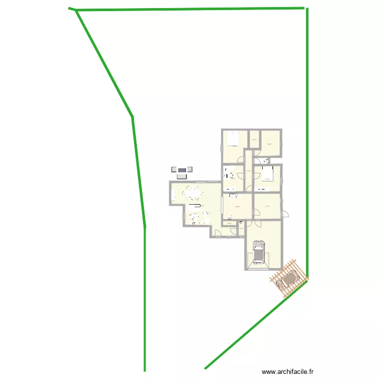 Maison 2 miroir. Plan de 