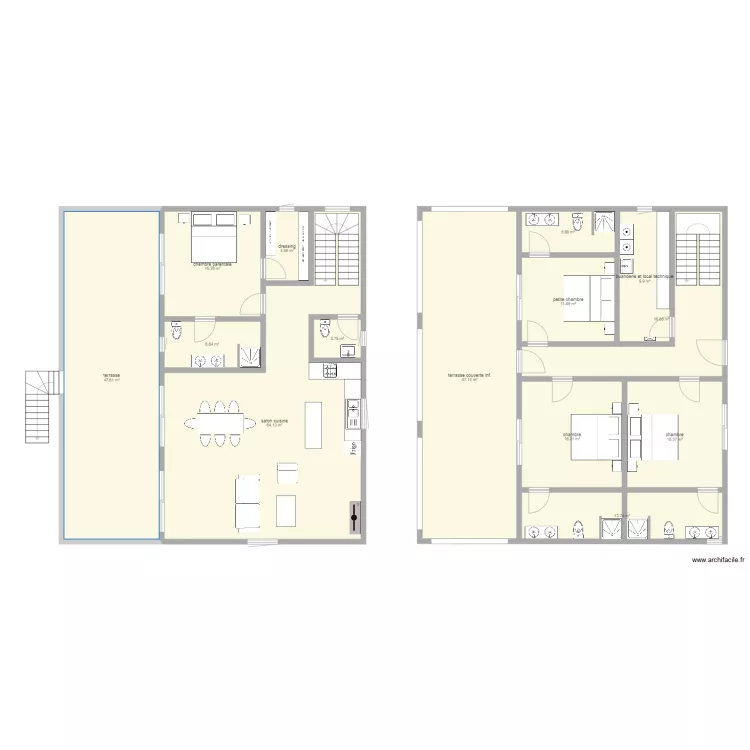 mbodiene bas petit escalier &agrave; droite. Plan de 