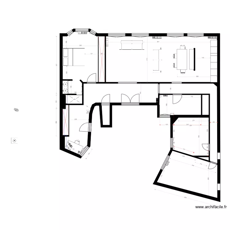 lauriston cuisine 2 bureau. Plan de 
