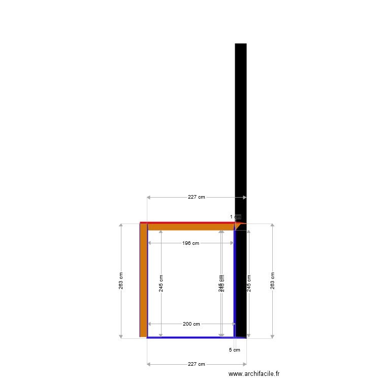 coupe cloisons . Plan de 0 pièce et 0 m2