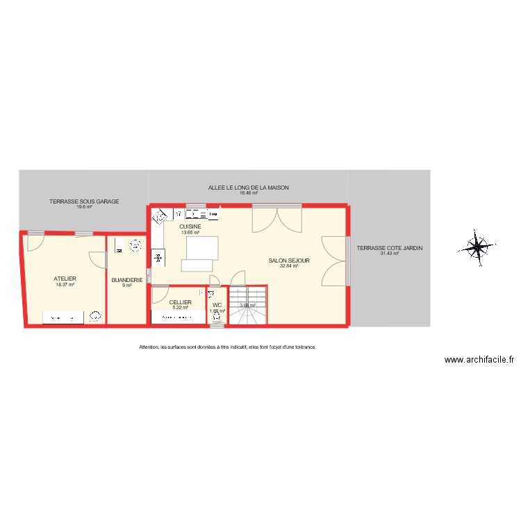 BI 1423 Niveau 0. Plan de 0 pièce et 0 m2