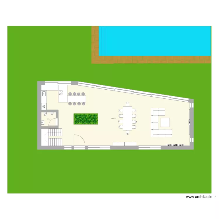 Maison Albufeira T4. Plan de 