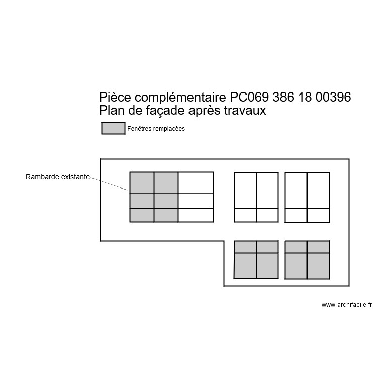 plan facades duguesclin après . Plan de 0 pièce et 0 m2