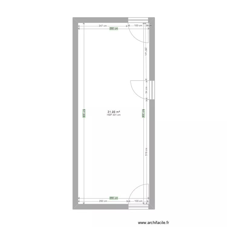 Saint Paul Chambre N&deg;4. Plan de 