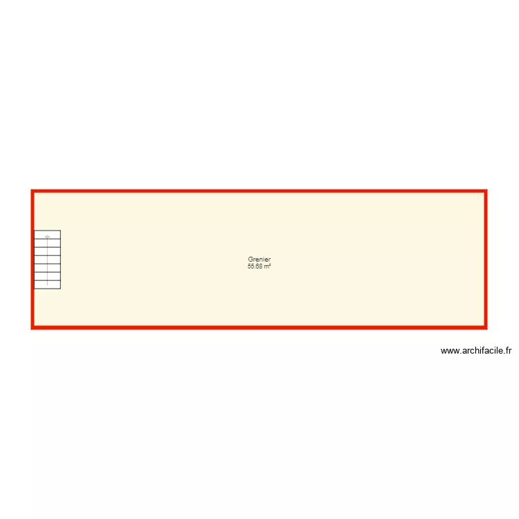 BI 5706 dependance grenier non c&ocirc;t&eacute;. Plan de 