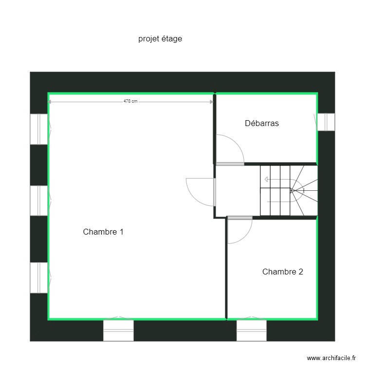 Letellier projet étage. Plan de 0 pièce et 0 m2
