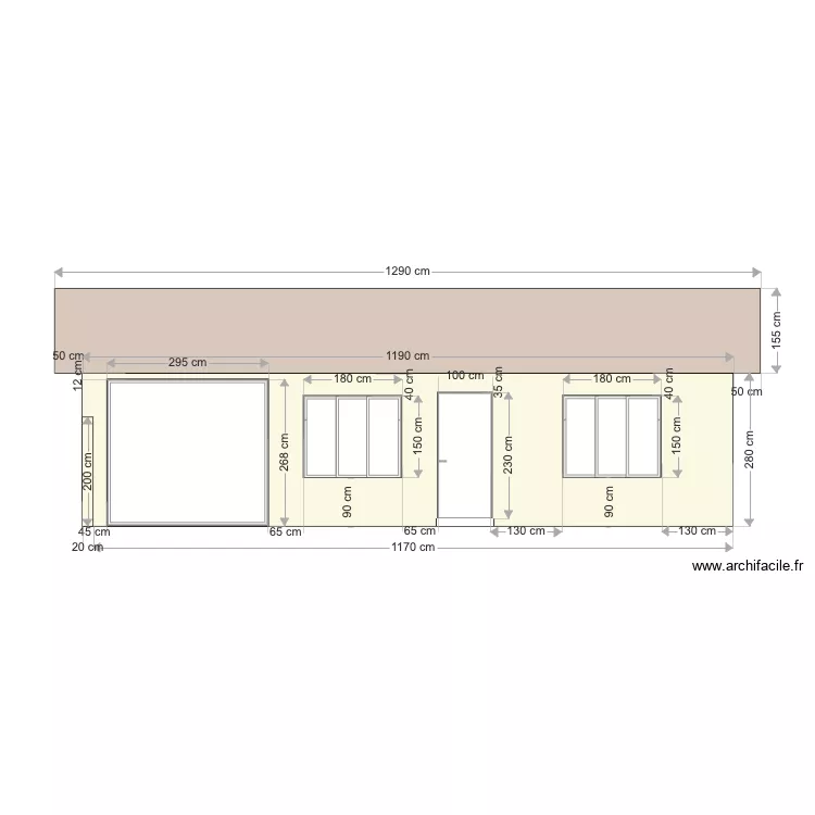 Facade garage AT. Plan de Facade garage AT. Plan de