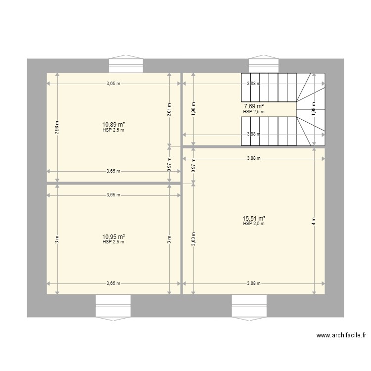 Etage maison. Plan de 0 pièce et 0 m2