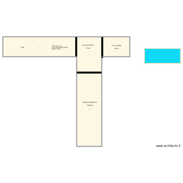 plan masse. Plan de 4 pièces et 553 m2