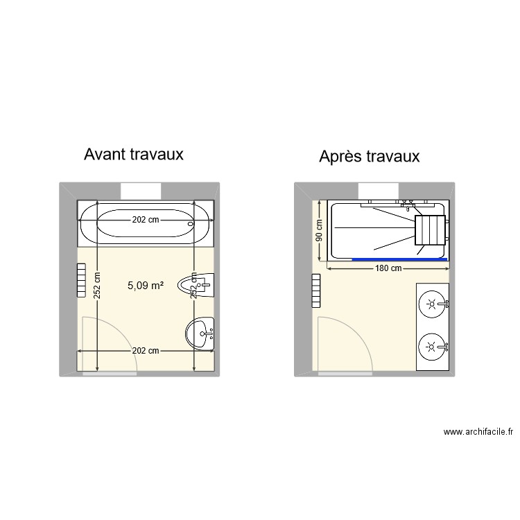 Sdb SALGUES. Plan de 0 pièce et 0 m2