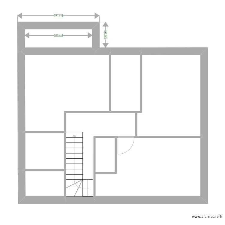 mutrelle v2 . Plan de 10 pièces et 65 m2