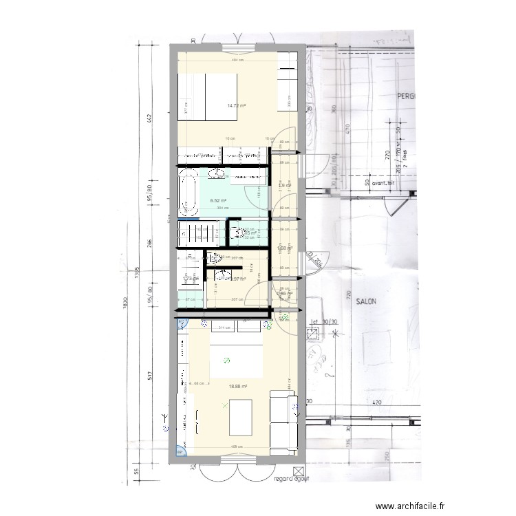 chambres Royan projet. Plan de 0 pièce et 0 m2